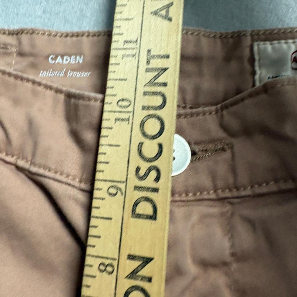 AG Adriano Goldschmied Caden Tailored Trouser Pants Womens 27R Brown Stretch