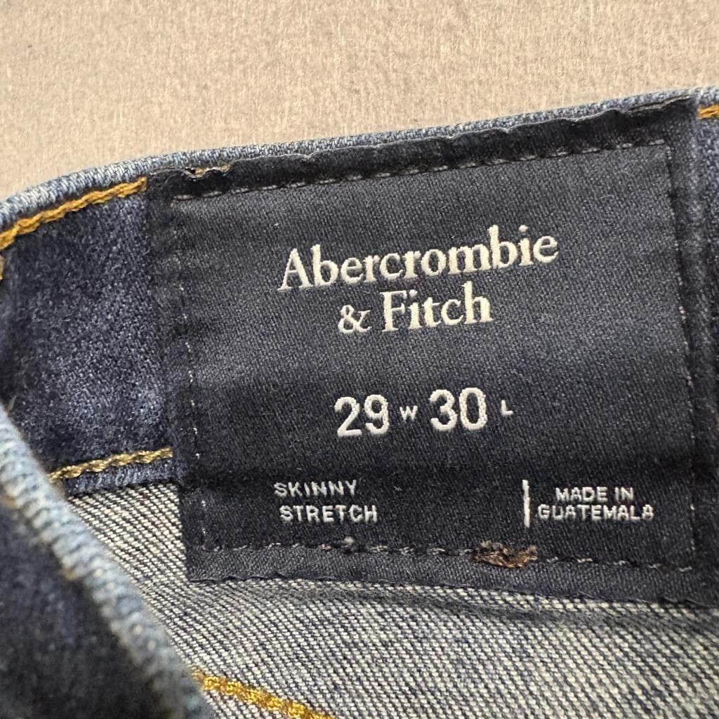 Abercrombie & Fitch Skinny Stretch Jeans Mens 29x30 Dark Wash Blue Denim