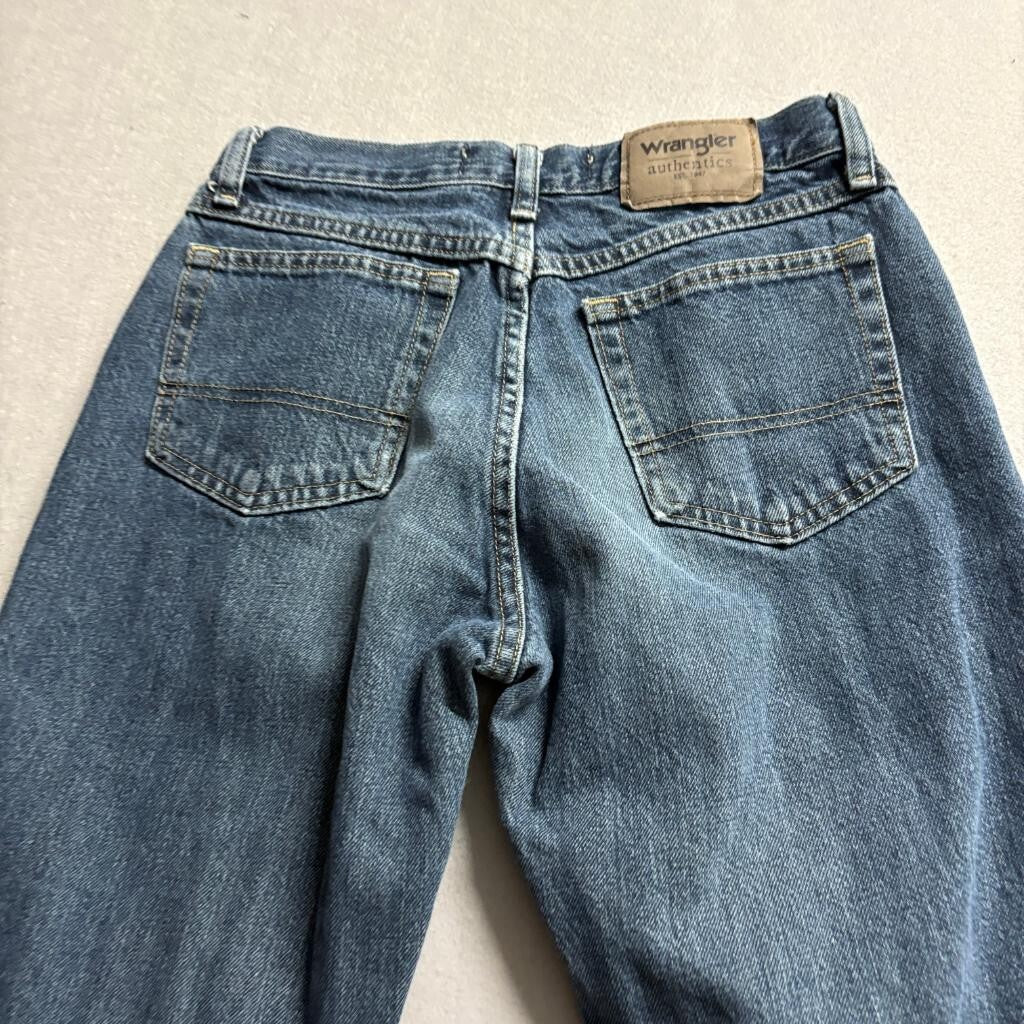 Wrangler Authentics Mens Jeans 28x30 Blue Denim Straight Leg 100% Cotton