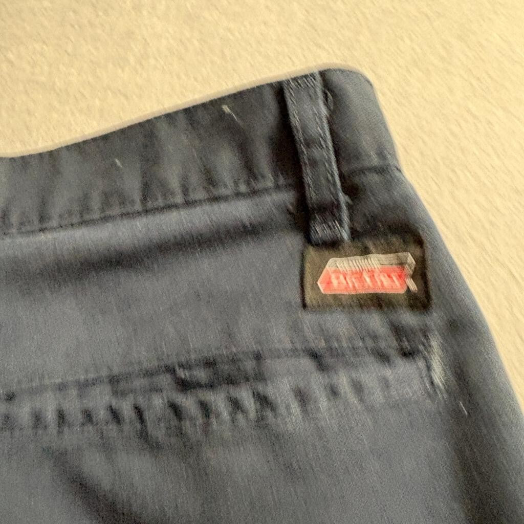 Genuine Dickies Mens Pants 36x32 Navy Blue Flat Front Workwear Chino