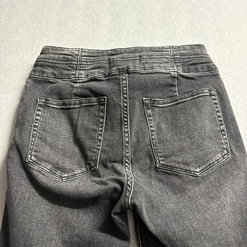 We The Free Free People Lace Up Skinny Jeans Womens 26 Gray High Rise Stretch