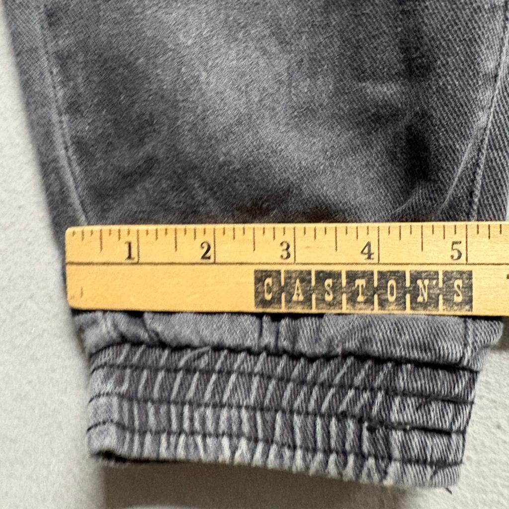 Supré Denim Distressed Jogger Jeans Womens Size 6 Gray Acid Wash Elastic Waist