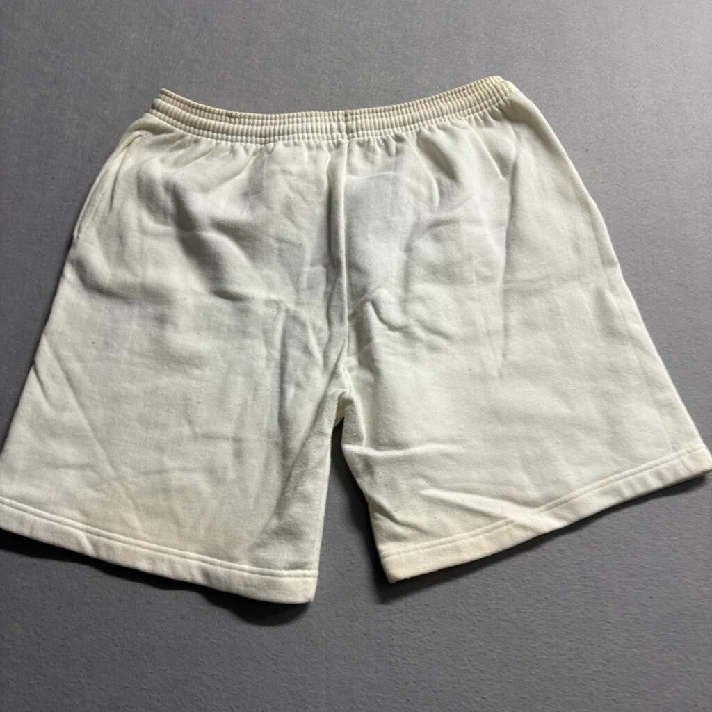 Vintage JE Morgan Sweat Shorts Mens Large White Cotton Blend Fleece Made in USA