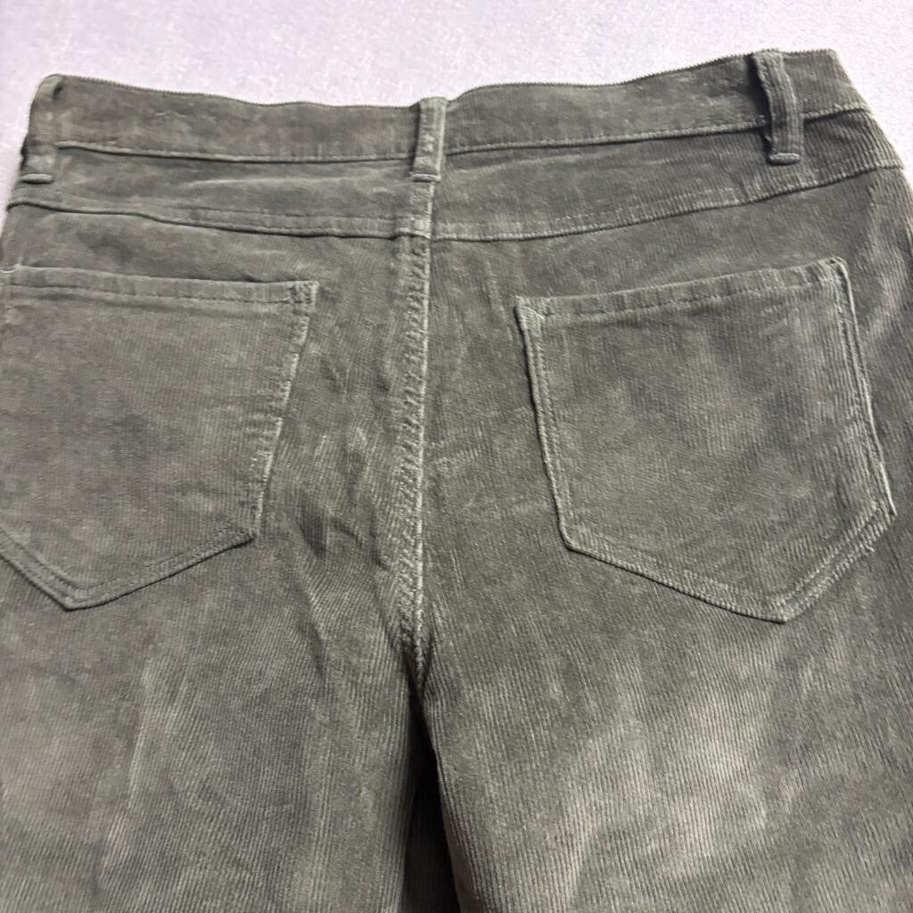 Kensie Jeans Womens The Tessa High Rise Bootcut Corduroy Pants Olive Green 12/31