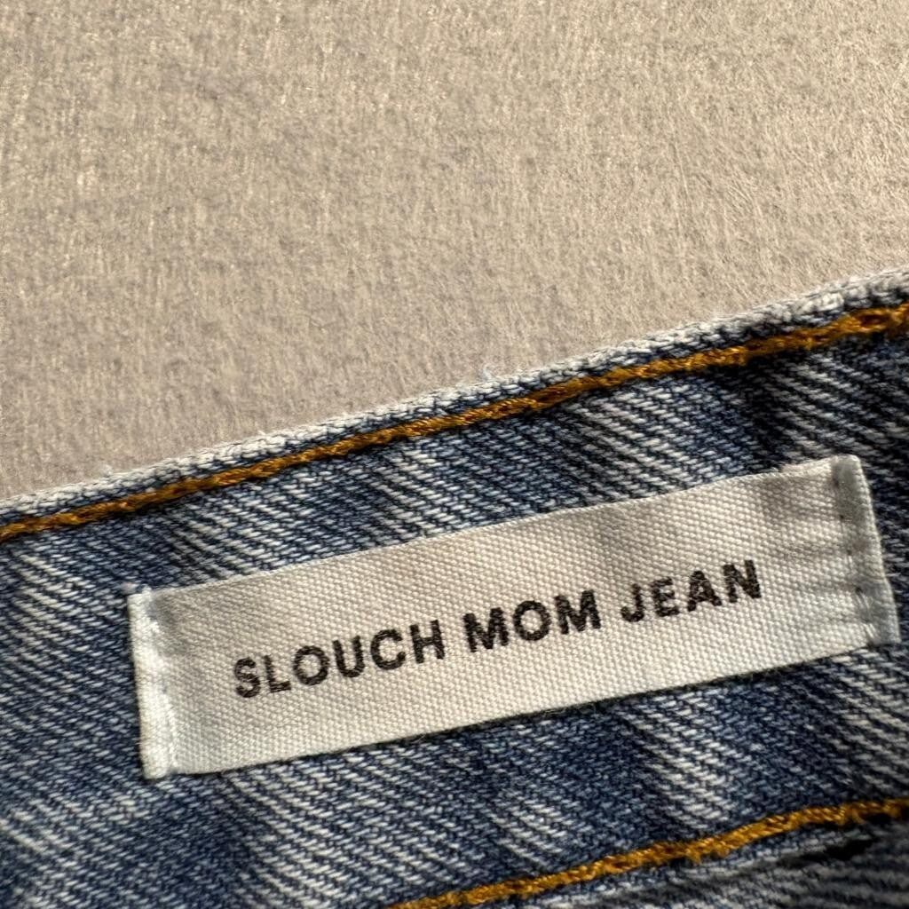 Cotton On Slouch Mom Jeans Womens US 2 Blue Denim High Rise Tapered Leg