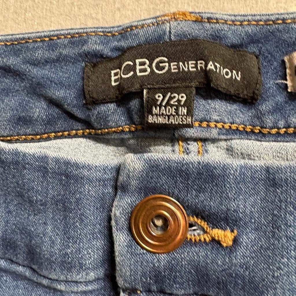 BCBGeneration High Rise Curvy Skinny Jeans Womens Size 9/29 Medium Wash Blue