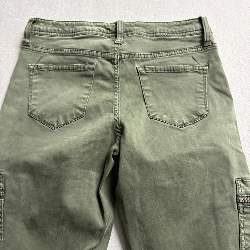 Mossimo Denim Womens Mid Rise Jegging Size 2 26 Green Utility Cargo Pants
