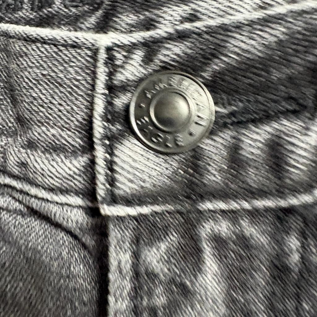 American Eagle Mom Jeans Womens Size 0 Gray Denim Distressed Ripped High Rise