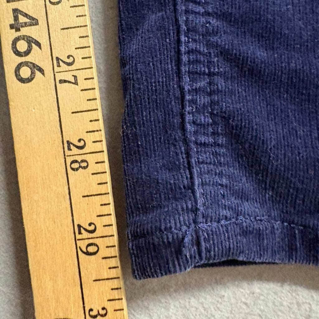 Joe Fresh Corduroy Pants Womens 10 Navy Blue Classic Slim Stretch Cord Pants