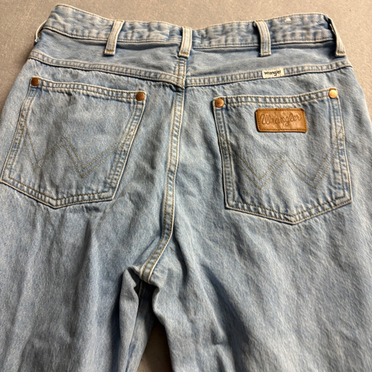 Wrangler Wild West High Rise Straight Leg Distressed Jeans Womens 28x28 Blue