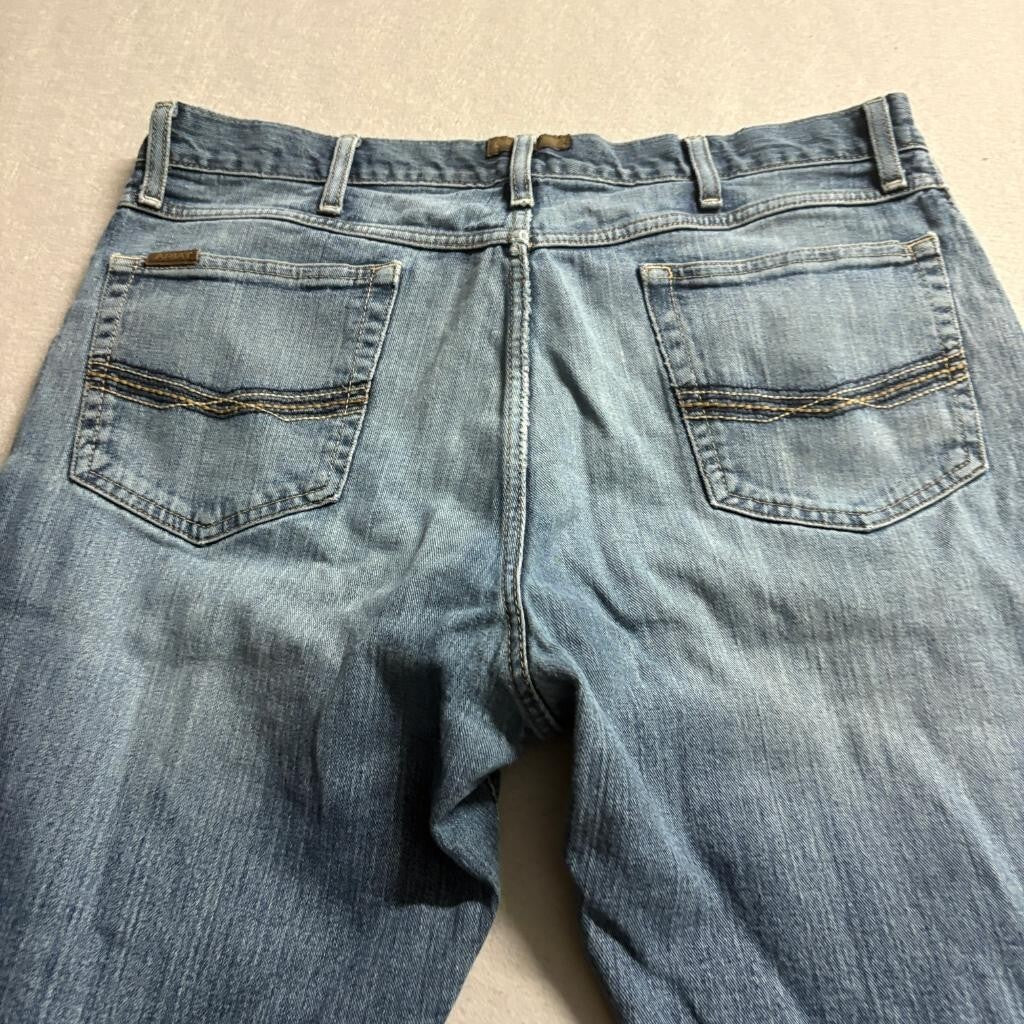 Ariat M4 Legacy Jeans Mens 36x30 Blue Distressed Relaxed Bootcut Denim