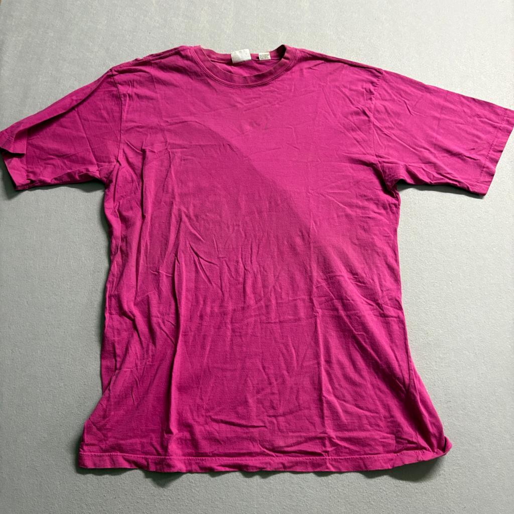 Vintage Key Elements Blank T-Shirt Mens Large Magenta Pink Single Stitch Cotton