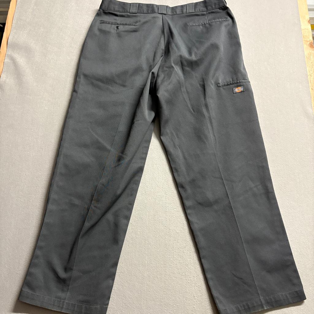 Vintage Dickies 85283 Double Knee Work Pants Mens 42x32 Gray Made in USA