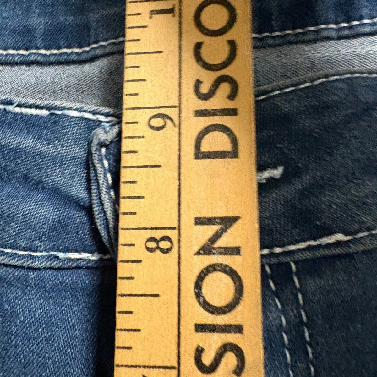 Womens Embroidered Bootcut Blue Jeans Size L Western Feather Pocket Accents