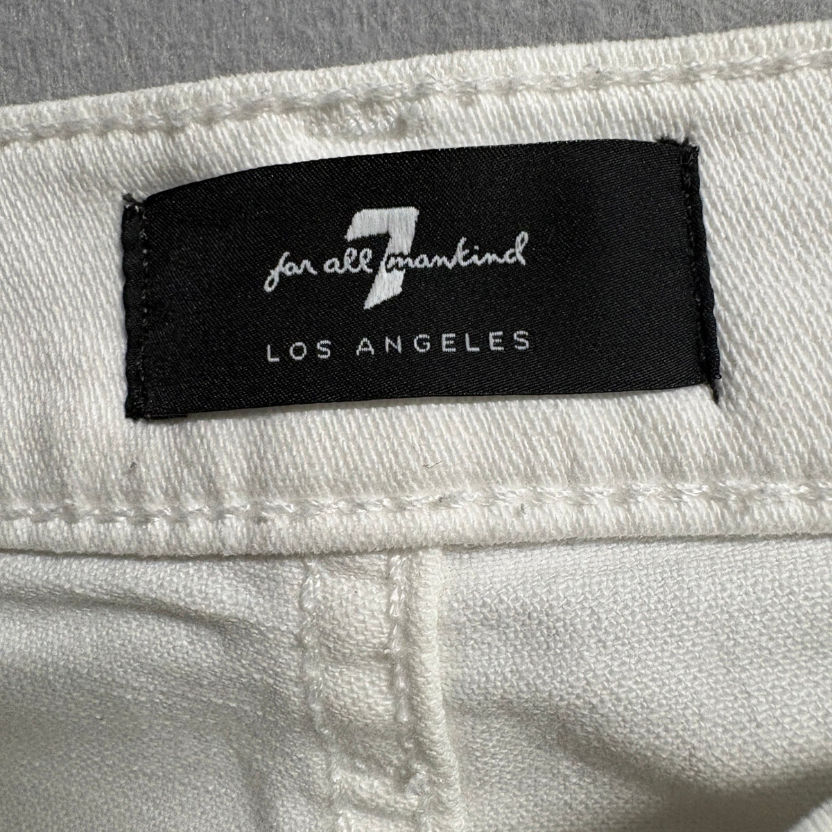 7 For All Mankind Josefina Boyfriend Jeans Womens Size 25 White Denim