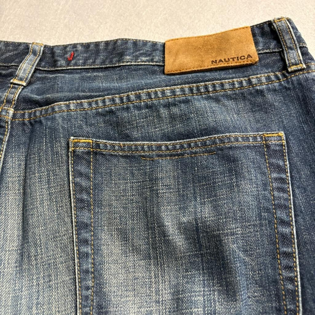 Nautica Jeans Mens 40x30 Blue Denim Straight Leg Classic Fit Pants