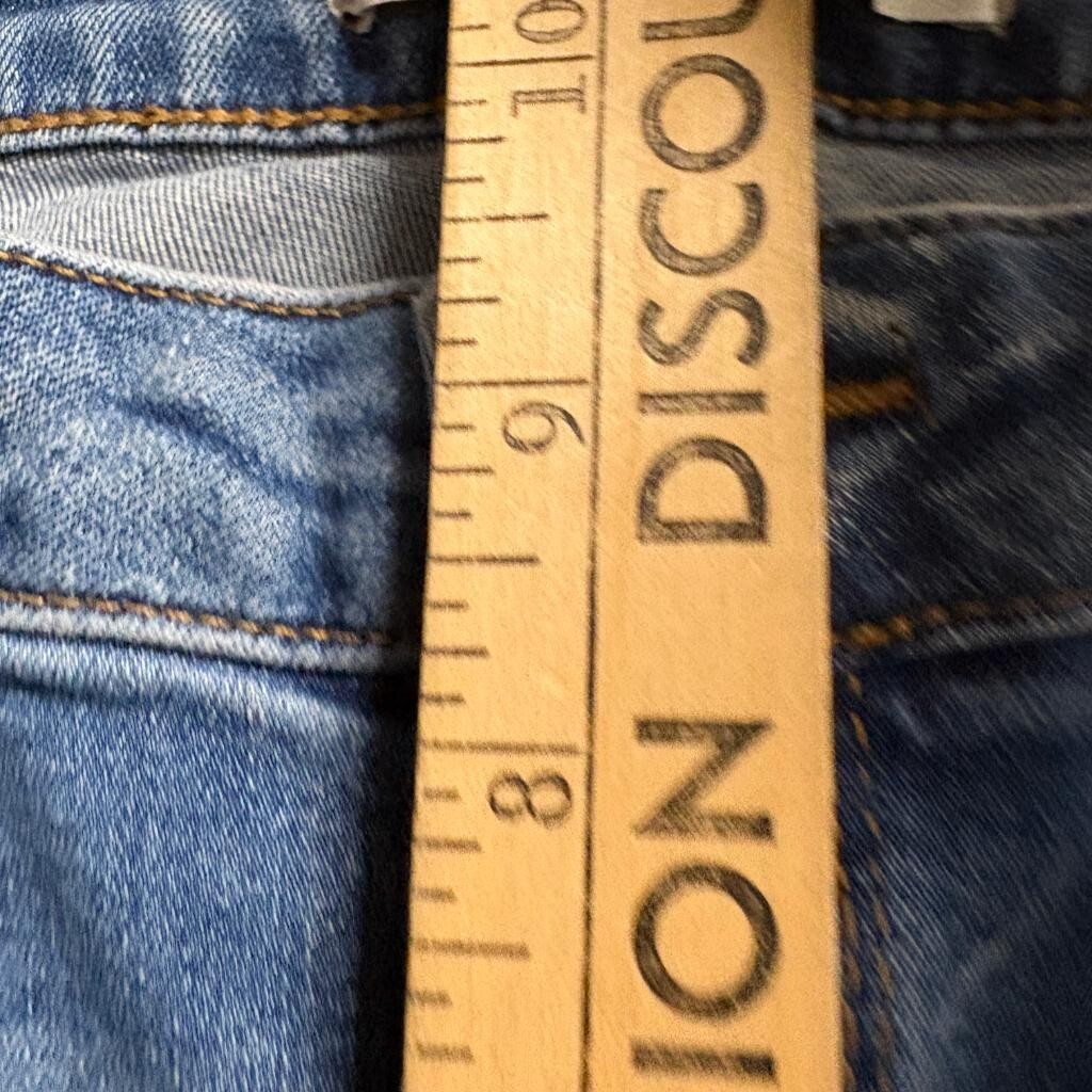 Bershka Distressed Super Skinny Jeans Womens Size 10 Blue Denim Ripped