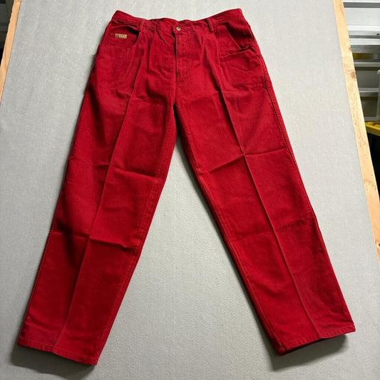 Vintage Gate Jeans Red Denim Pants Womens Size 38 Cotton High Rise Straight Leg