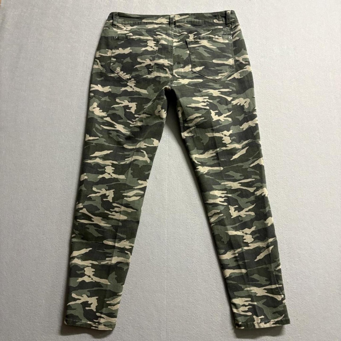 Kensie Jeans Womens 10/30 Camouflage Skinny Stretch Camo Pants Green