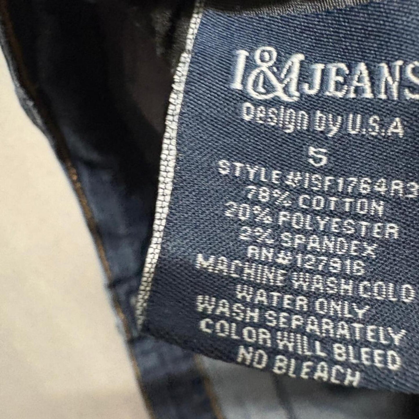 I&M Jeans Womens Size 5 Blue Denim Skinny Stretch Low Rise Dark Wash