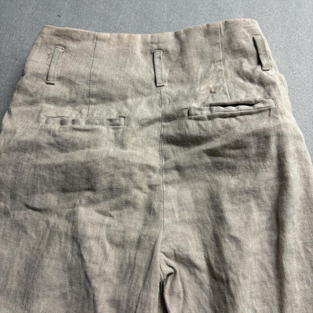 Banana Republic Linen Cotton Blend Wide Leg Pants Womens Size 0 Beige Pleated