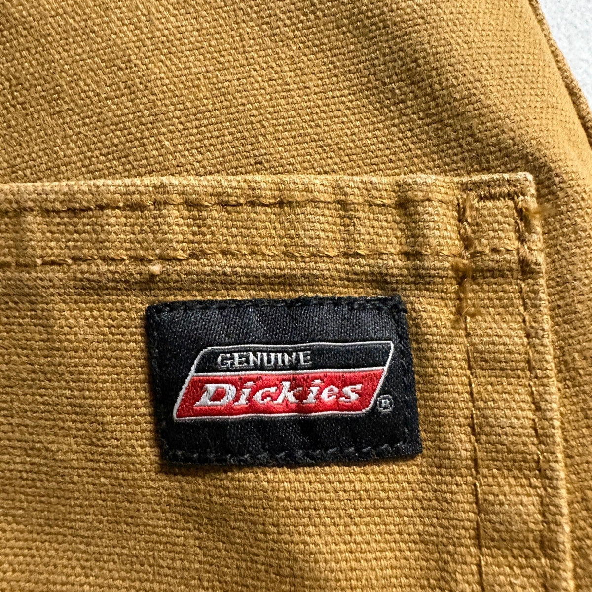 Genuine Dickies Men 42x30 Brown Canvas Utility Work Pants Carpenter Stretch