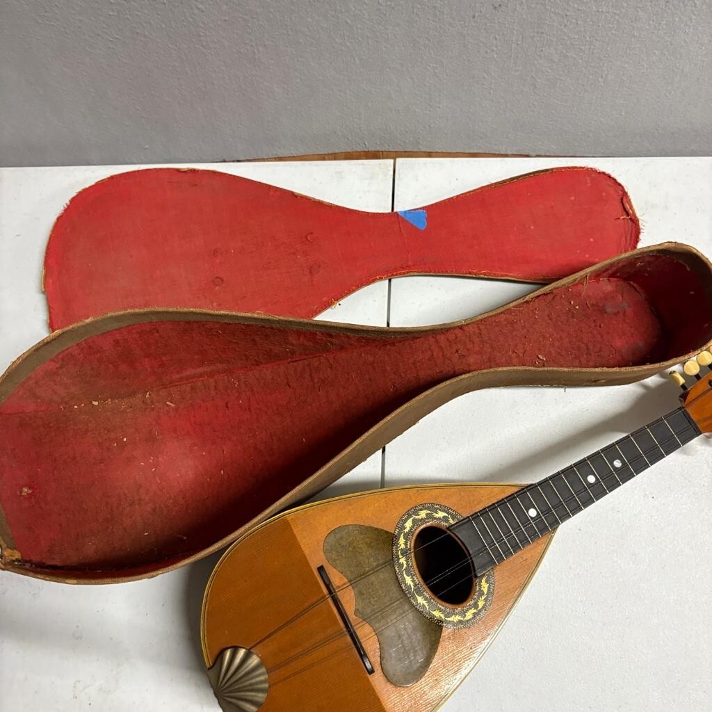 Vintage Lakeside Bowl Back Mandolin 8 String Tater Bug with Original Case