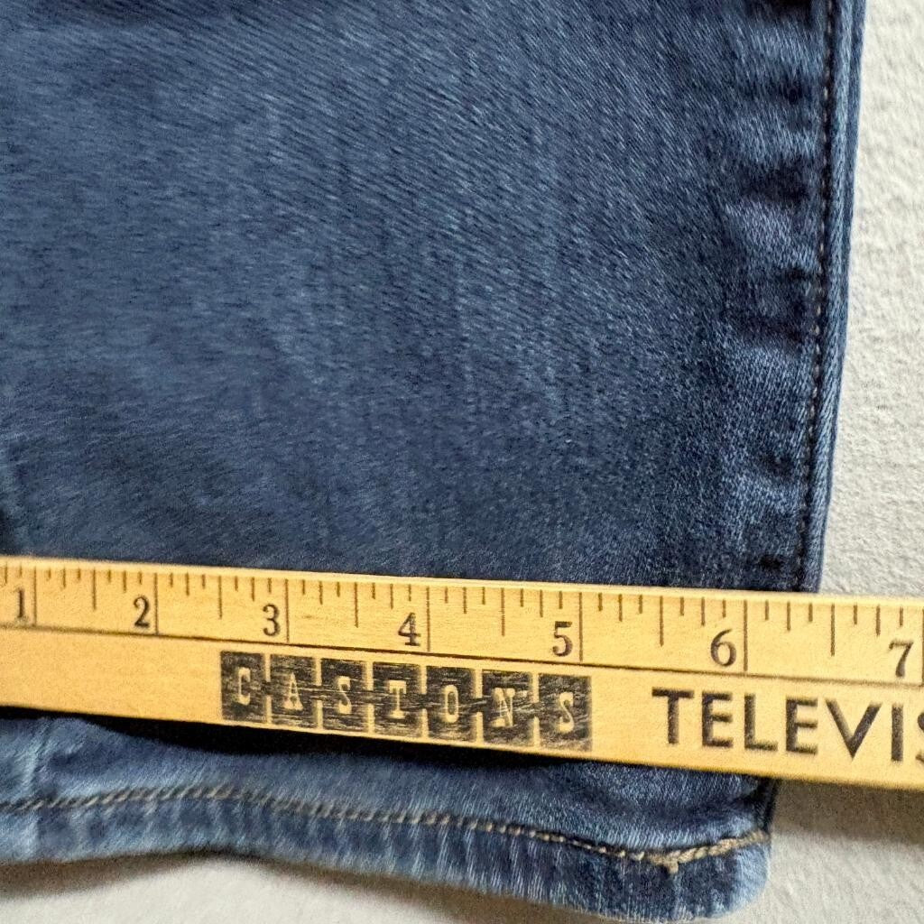Uniqlo EZY Jeans Mens Large Dark Wash Blue Denim Drawstring Stretch Pants