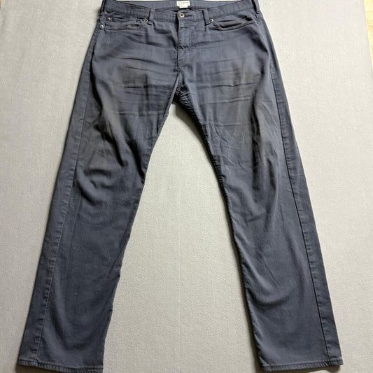 Dockers Straight Fit Pants Mens 36x32 Gray Cotton Blend Chino Casual