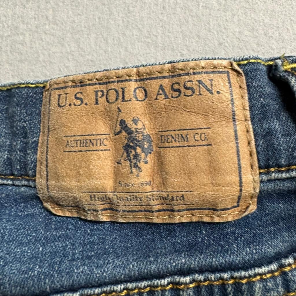 US Polo Assn Womens Jeans Size 30x32 Blue Denim Straight Leg Activate Stretch