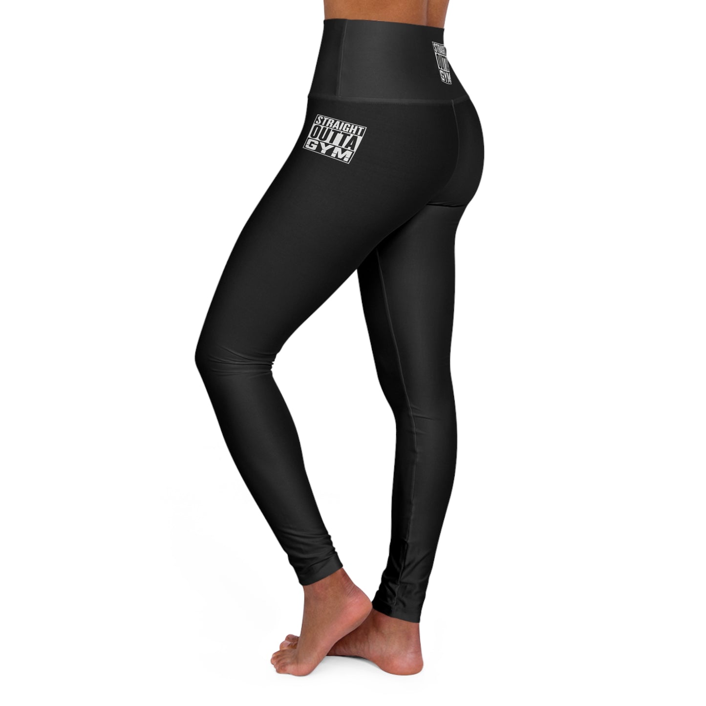 Straight Outta Gym High Waisted Yoga Leggings (AOP)