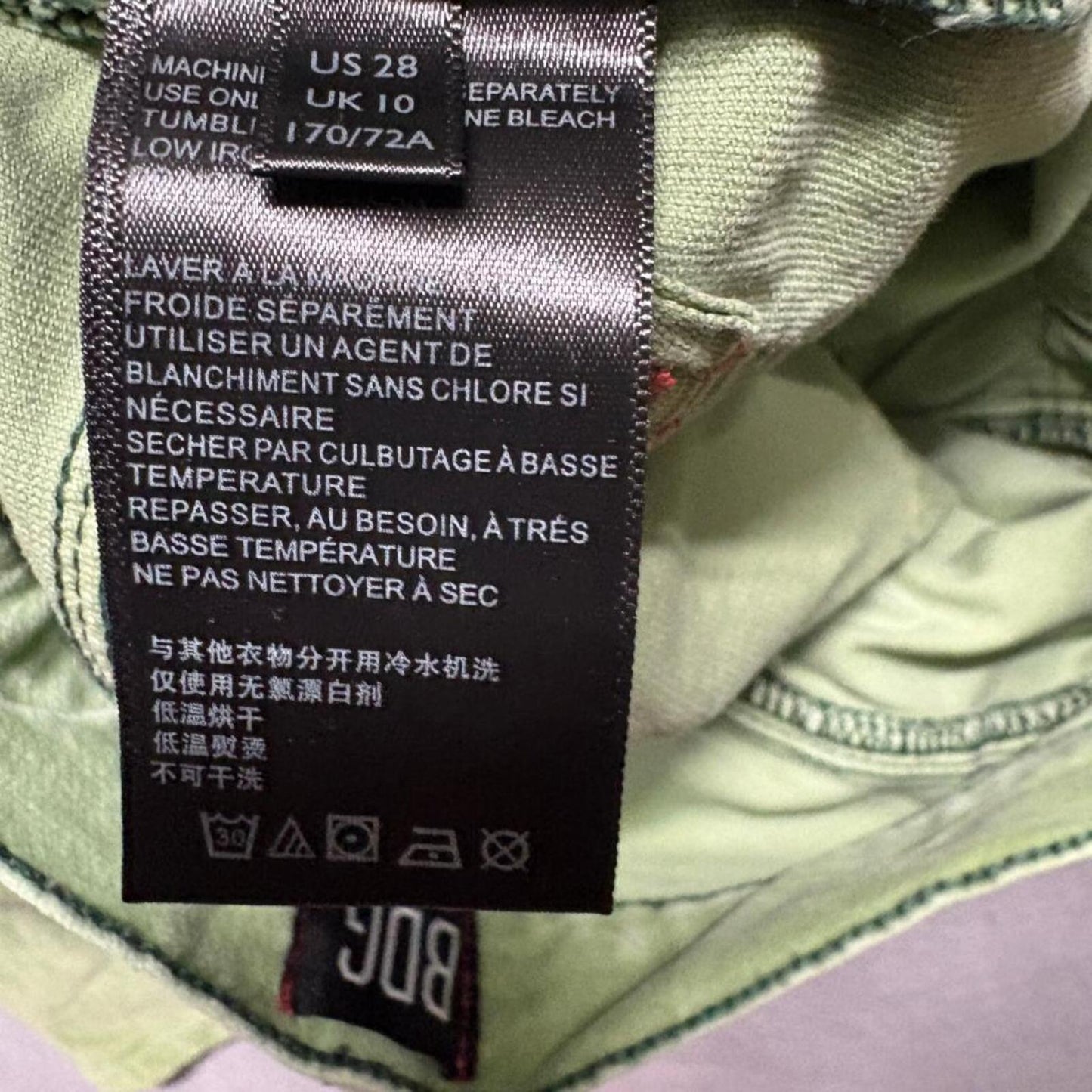 BDG Urban Outfitters Corduroy Pants Womens 28 Green High Rise Wide Leg Cropped