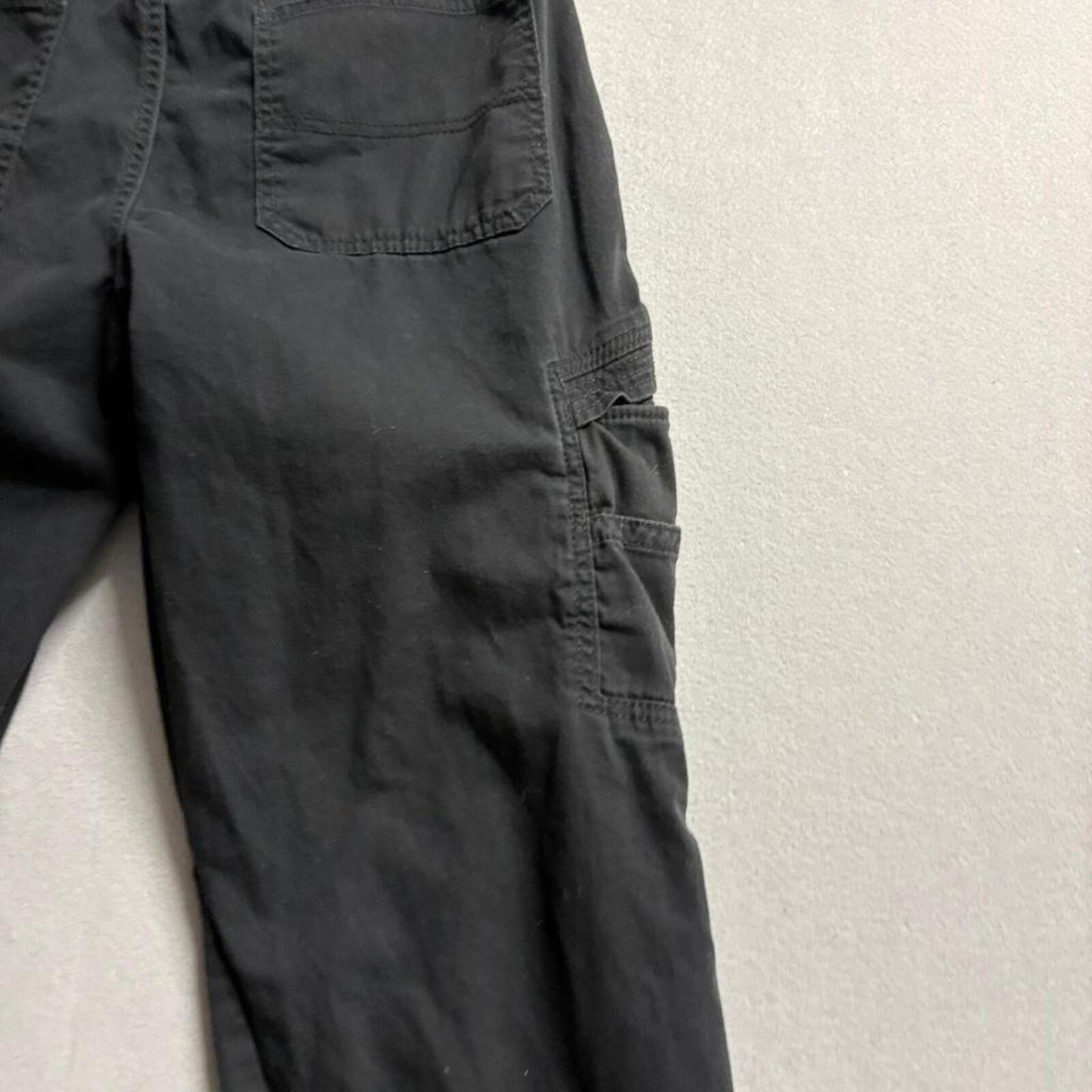 Wrangler Cargo Jogger Pants Boys Size 16 Husky Black Elastic Waist Stretch