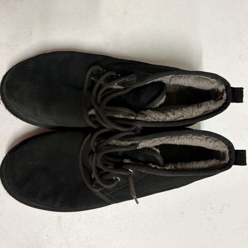 UGG M Neumel Black Suede Mens Size 12 Chukka Boots Shearling Lined 3236 with Box