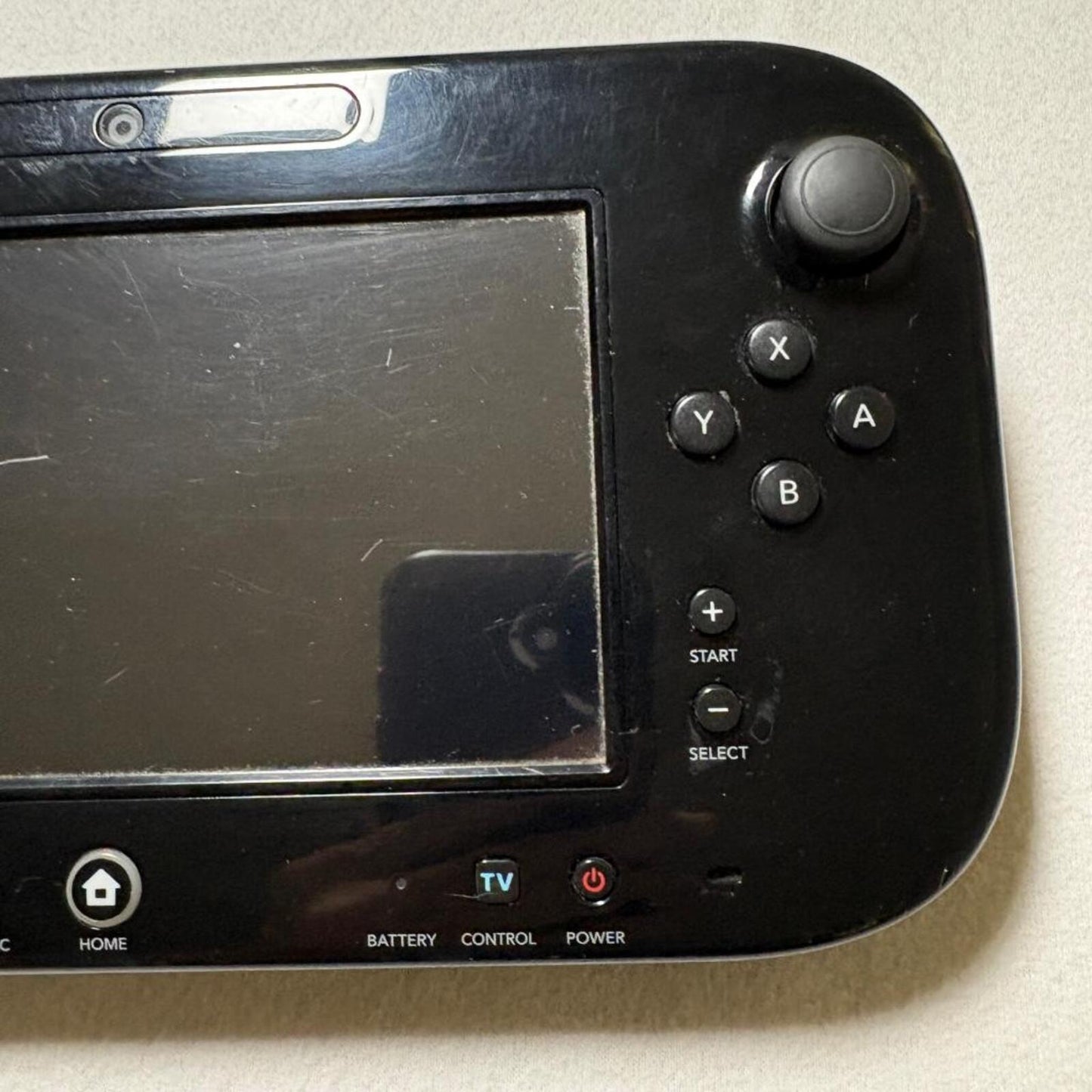 Nintendo Wii U GamePad Black Controller WUP-010 USA with Charger Cable