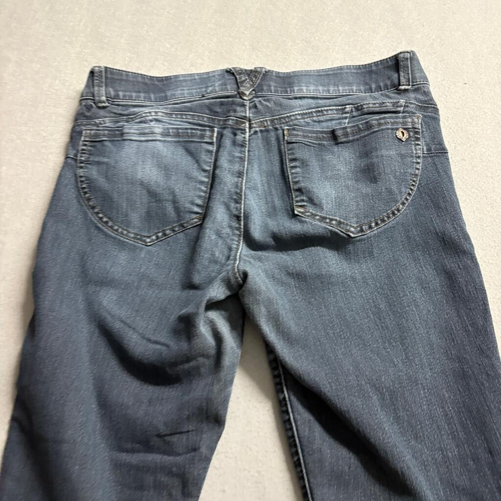 Democracy Ab Technology Skinny Jeans Womens 10P Blue Stretch Crop Denim