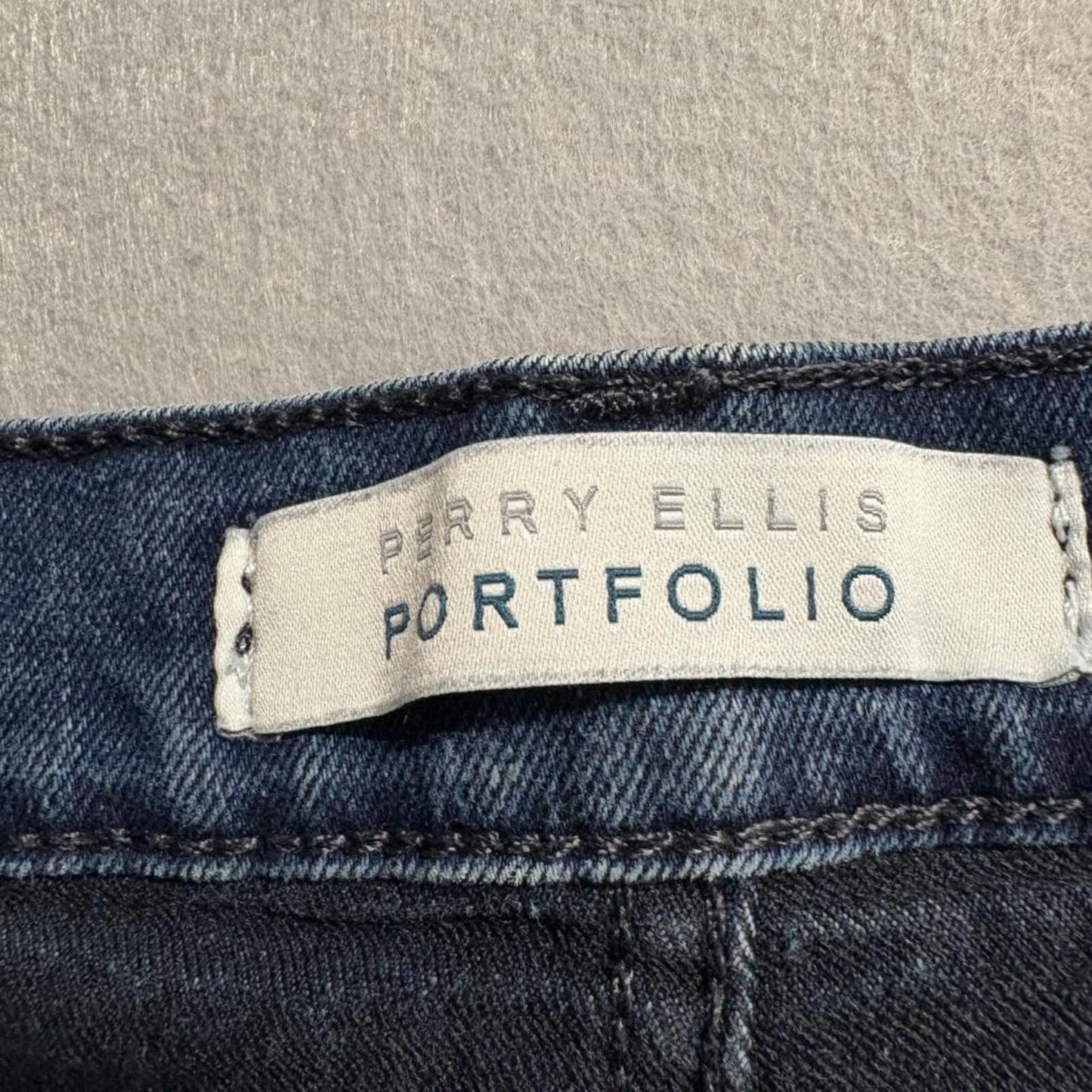 Perry Ellis Portfolio Skinny Jeans Womens 32x30 Blue Stretch Denim