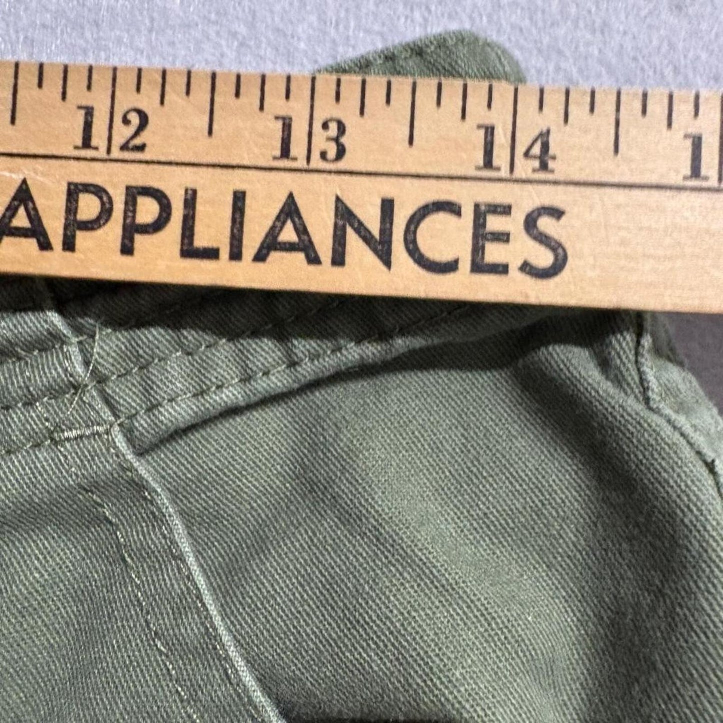 Brandy Melville Cargo Pants Womens Small Green Cotton Blend Utility Y2K Low Rise