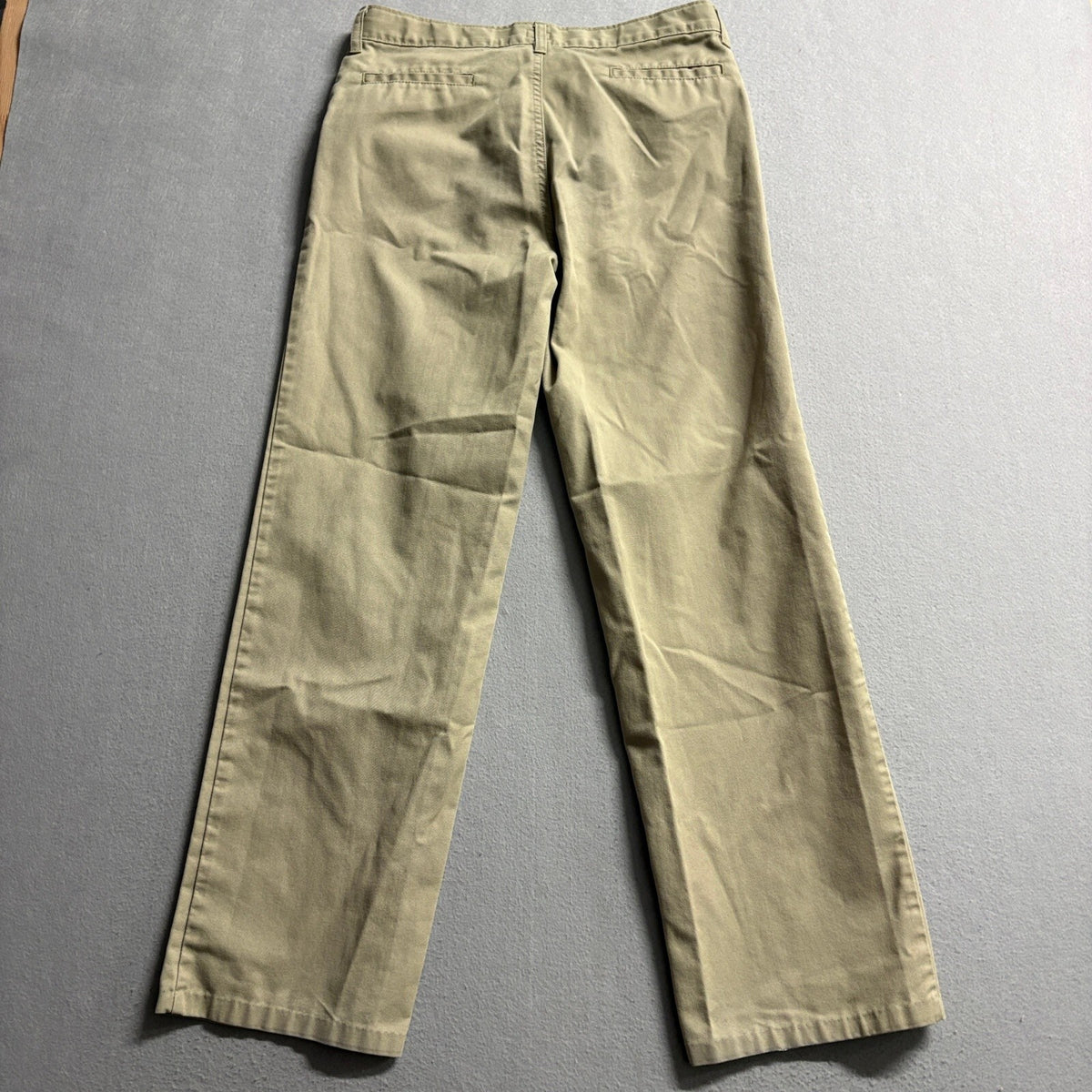 Dickies Mens Work Pants 30x28 Beige Khaki Flat Front Twill Chino Casual