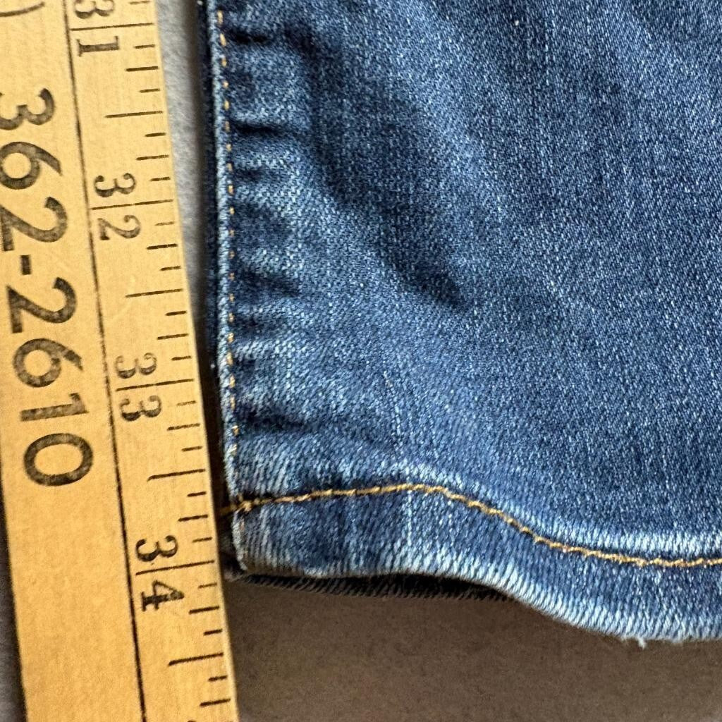 Eddie Bauer Curvy Straight Jeans Womens 12 Blue Denim Stretch Medium Wash