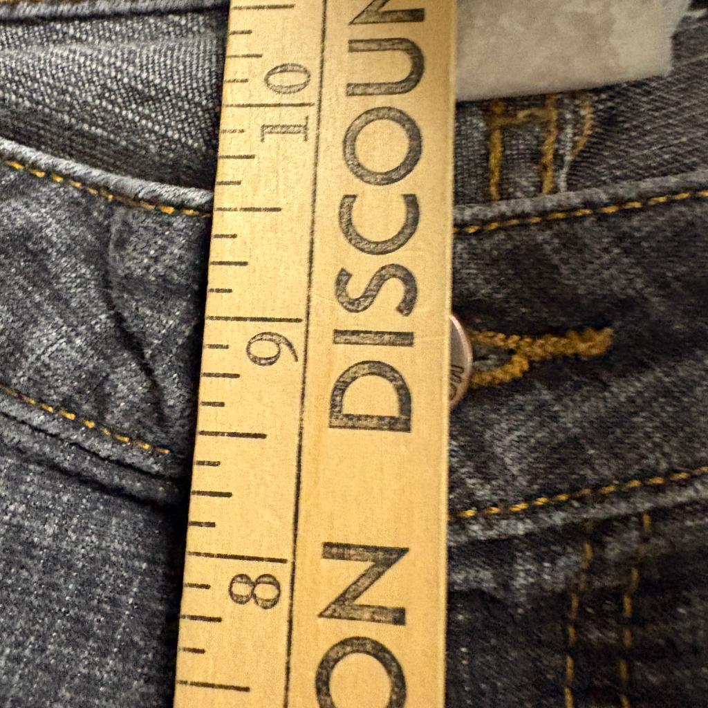 Mossimo Stretch Jeans Womens Size 14 Gray Denim Crop Wide Leg Mid Rise