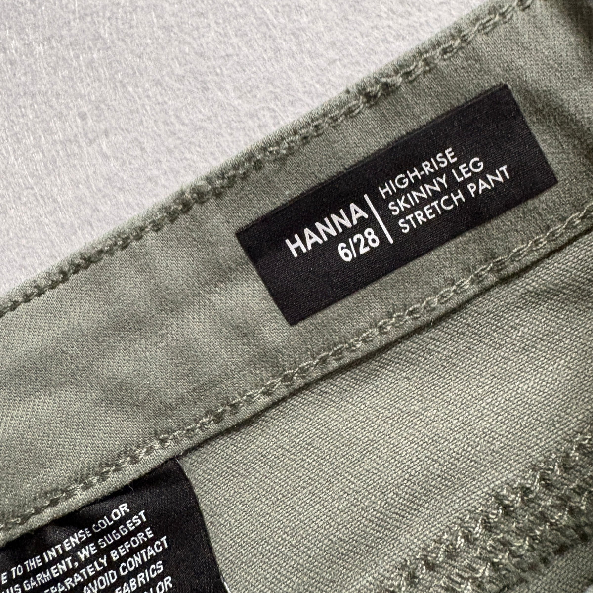 Buffalo David Bitton Hanna High Rise Skinny Leg Pants Size 6/28 Vintage Green