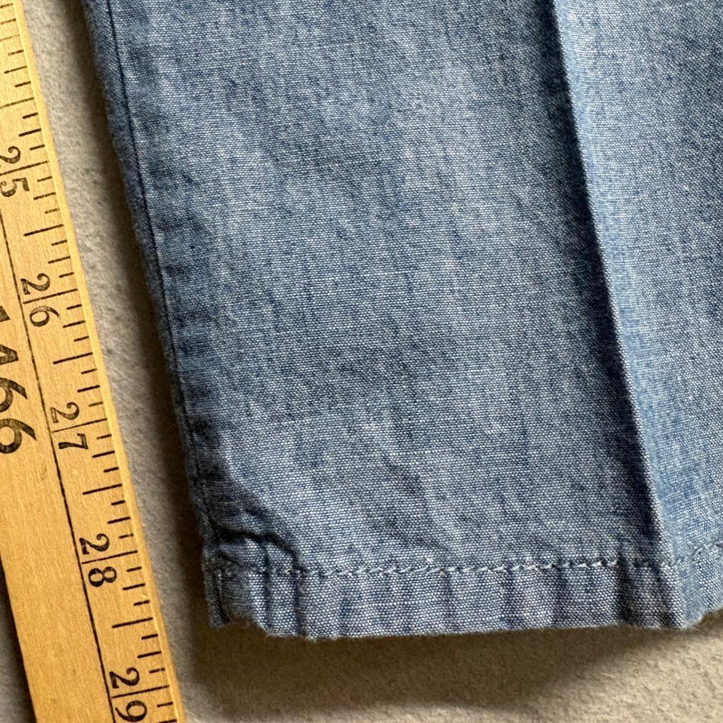 Tommy Hilfiger Pants Womens 12 Blue Cotton Chambray Drawstring Elastic Waist