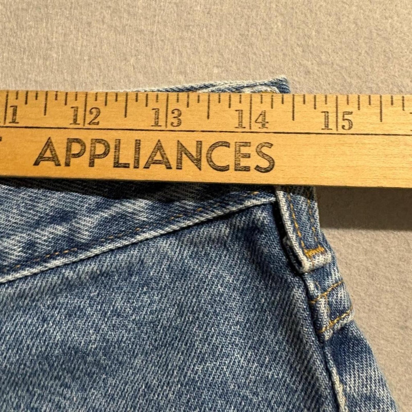 Carhartt B17 STW Relaxed Fit Jeans Womens 29x30 Blue Denim Raw Hem Cut Off