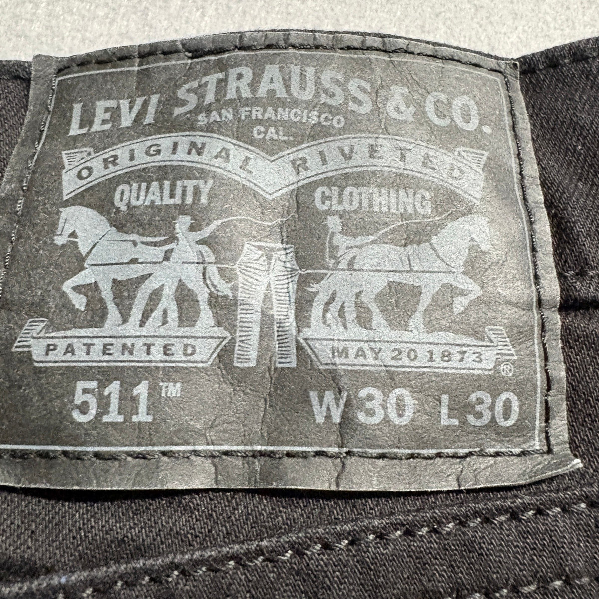 Levi's 511 Slim Fit Jeans Mens W30 L30 Black Stretch Denim Pants 04511-1907 - Photo 5