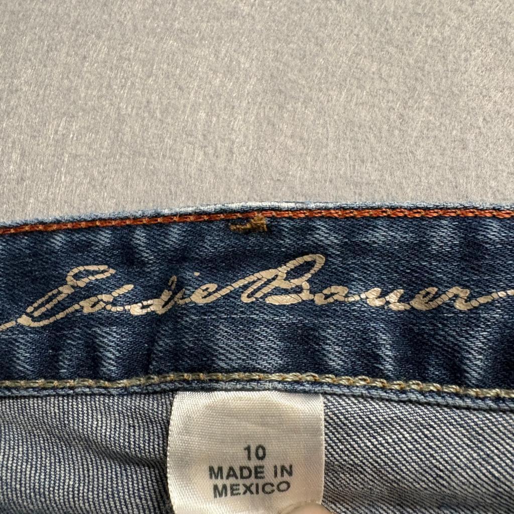 Eddie Bauer Slightly Curvy Bootcut Jeans Womens Size 10 Blue Denim Stretch