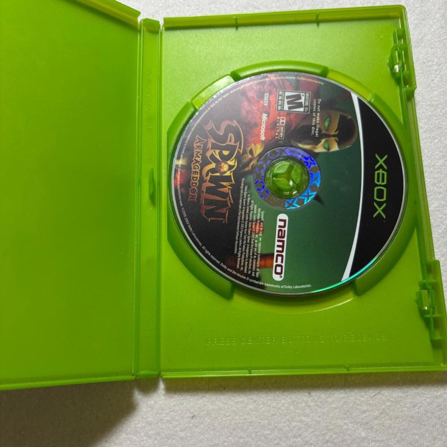 Spawn Armageddon Microsoft Xbox Original Game Namco Tested Working