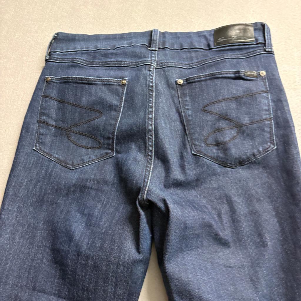 Seven7 Womens Skinny Jeans Size 12 Dark Wash Blue Denim Stretch High Rise