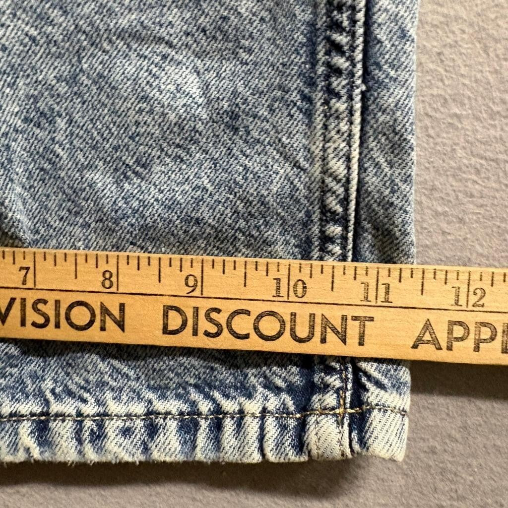 Arizona Jean Co Womens 10 Low Rise Baggy Jeans Blue Acid Wash Distressed Wide