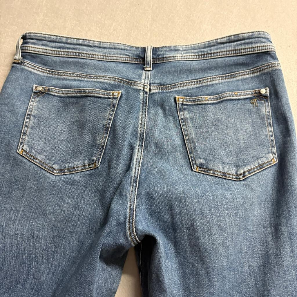 Pilcro and the Letterpress Jeans Womens 33 Blue Denim Straight Leg Mid Rise